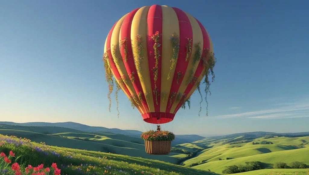 Heißluftballon fliegen
