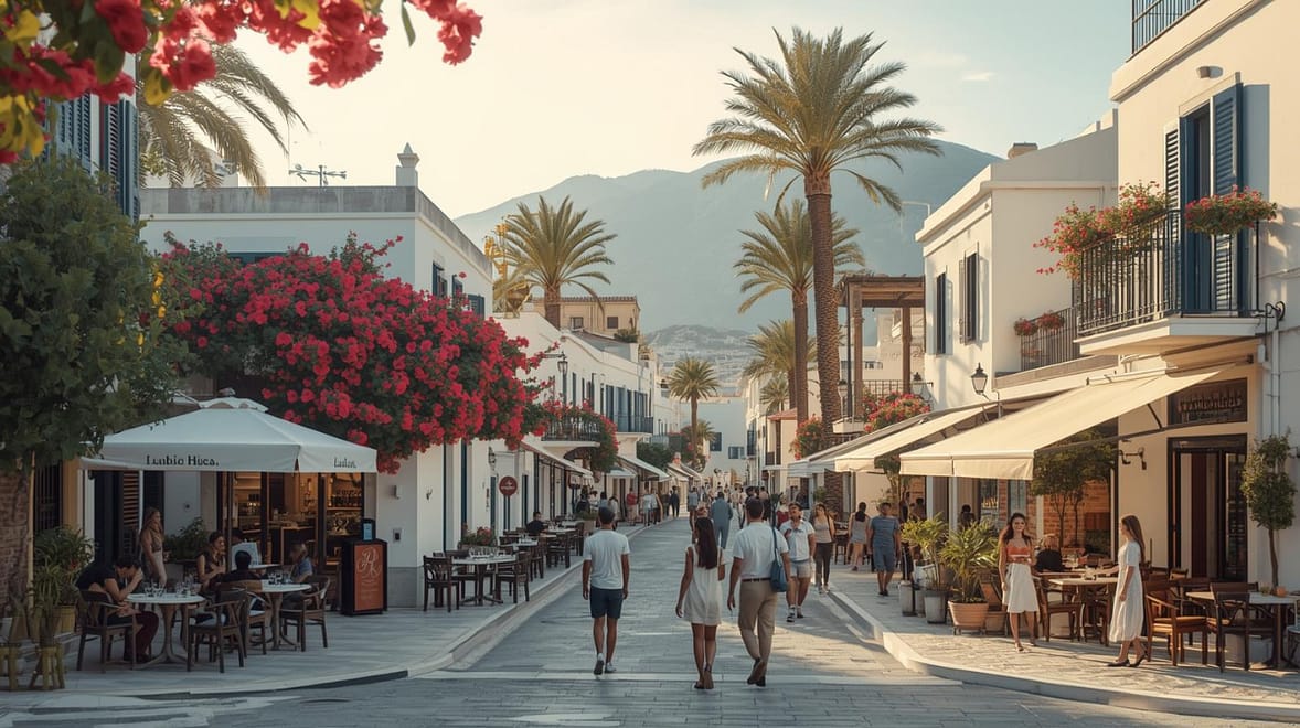 Kos-Stadt mit Altstadt, Restaurants und 3- bis 4-Sterne-Hotels in mediterraner Atmosphäre