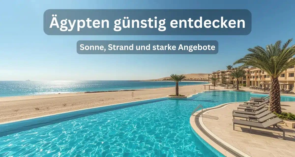 Billig Urlaub in Ägypten mit Resort, Pool, Strand und Meerblick