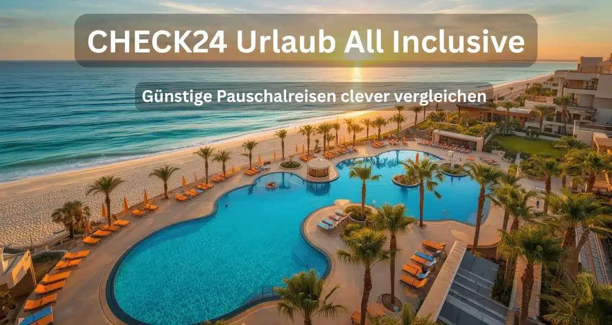 CHECK24 Urlaub All Inclusive mit Hotel, Pool und Strand in sonniger Urlaubsatmosphäre