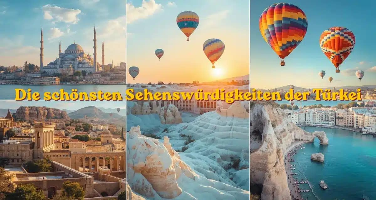 Die schönsten Türkei Sehenswürdigkeiten mit Istanbul, Pamukkale, Kappadokien und antiken Highlights in hochwertiger Reisemotiv-Optik
