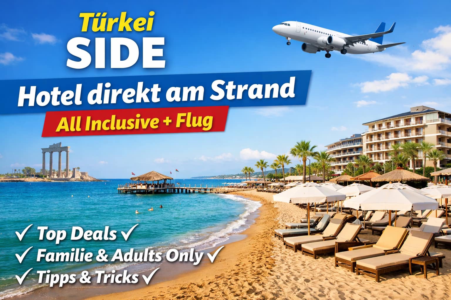 türkei side hotel direkt am strand all inclusive mit flug