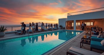 Erwachsenenhotel in Spanien mit Rooftop Pool und Sonnenuntergang Atmosphäre