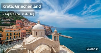 Kreta Urlaub 5 Tage inkl. Flug Kreta Griechenland Pauschalurlaub mit Altstadt und Hafen
