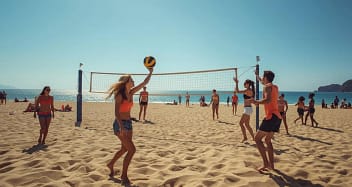 Beachvolleyball am Nova Icaria Strand Barcelona