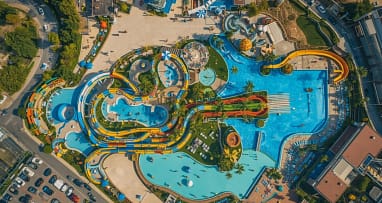 Action Aquapark am Sonnenstrand Bulgarien mit Wasserrutschen