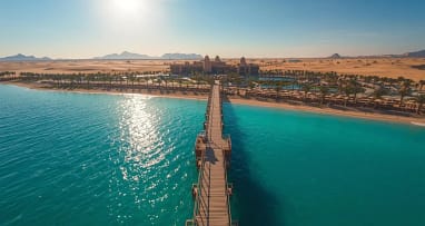 All Inclusive Resort in Ägypten mit Lagune, Strand und Holzsteg