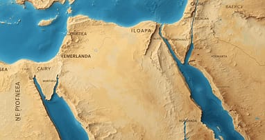 Ägypten Sehenswürdigkeiten Karte – Übersicht der wichtigsten Regionen Ägypten Sehenswürdigkeiten Karte mit Nil, Sinai-Halbinsel und Rotem Meer