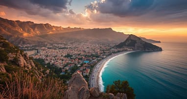 Alanya Küste bei Sonnenuntergang – günstiger All Inclusive Urlaub Türkei