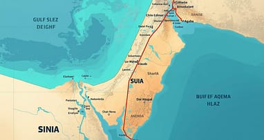 Sinai Halbinsel & Rotes Meer – Ägyptens Highlights im Überblick Sinai Halbinsel Karte mit Rotem Meer und wichtigen Ägypten Sehenswürdigkeiten