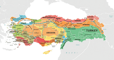 Türkei Lagekarte – geografische Übersicht für Türkei Urlaub 2026