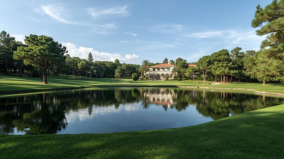 Golfanlage in Belek mit See und Clubhaus – luxuriöser Golfurlaub in der Türkei
