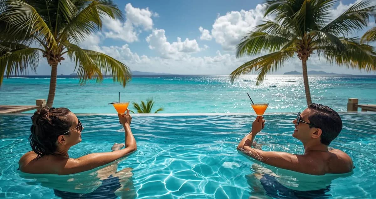 Billig Urlaub All Inclusive Strandresort mit Pool und Meerblick