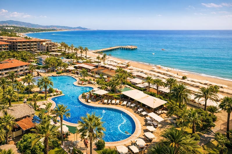 Strandresort mit Pool und Pier Last Minute Türkei All Inclusive
